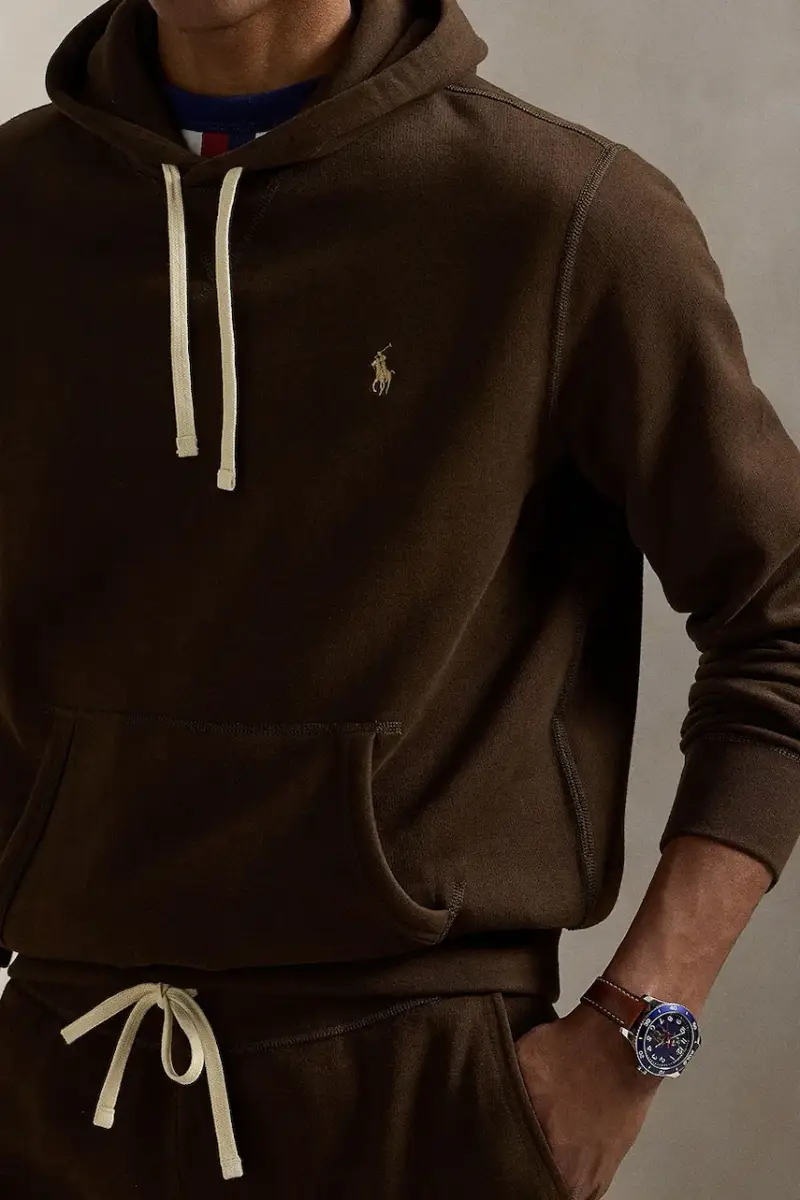 felpa TWILL.NOVELTY uomo colore marrone con cappuccio 710766778108 miniatura 4