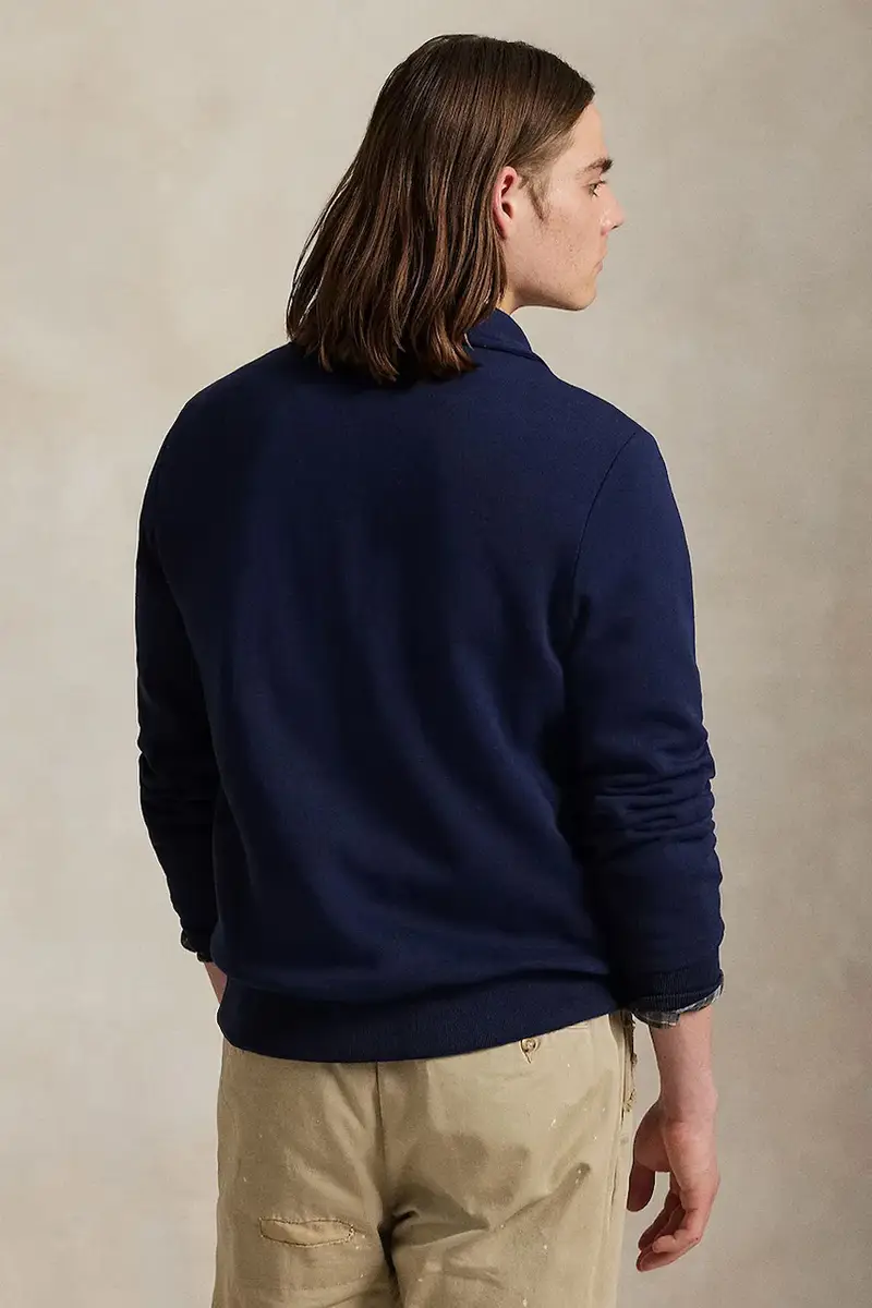 felpa uomo colore blu navy con applicazione 710981150 miniatura 2