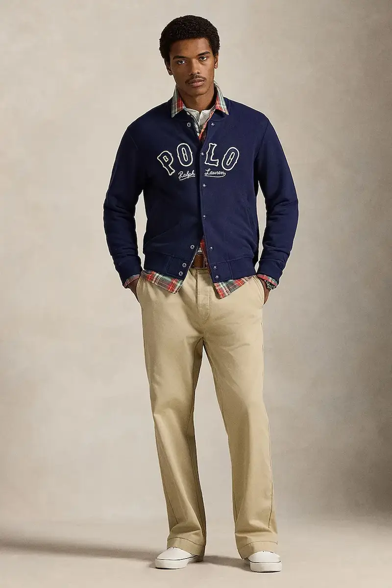 felpa uomo colore blu navy con applicazione 710P04875 miniatura 3