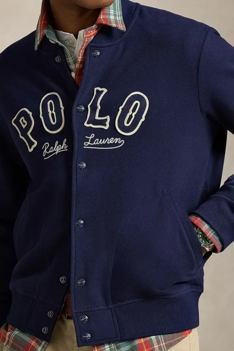 felpa uomo colore blu navy con applicazione 710P04875 miniatura 4