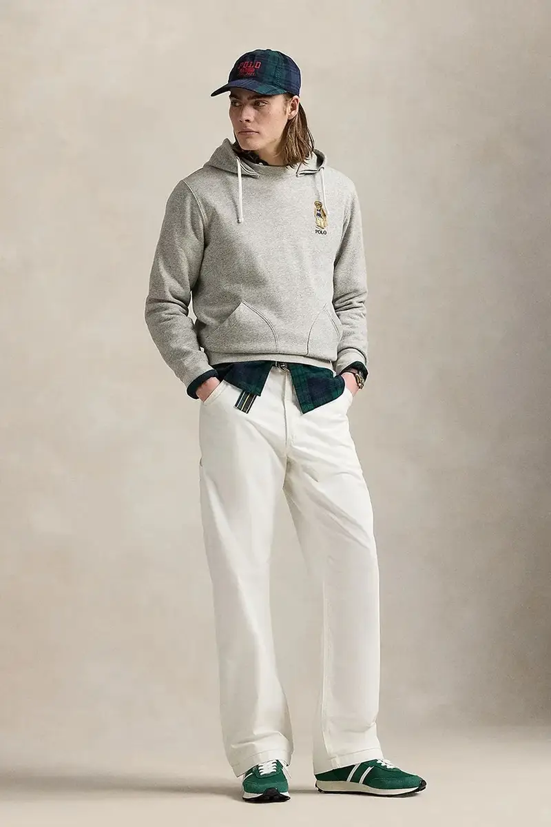 felpa uomo colore grigio con cappuccio 710971780 miniatura 3