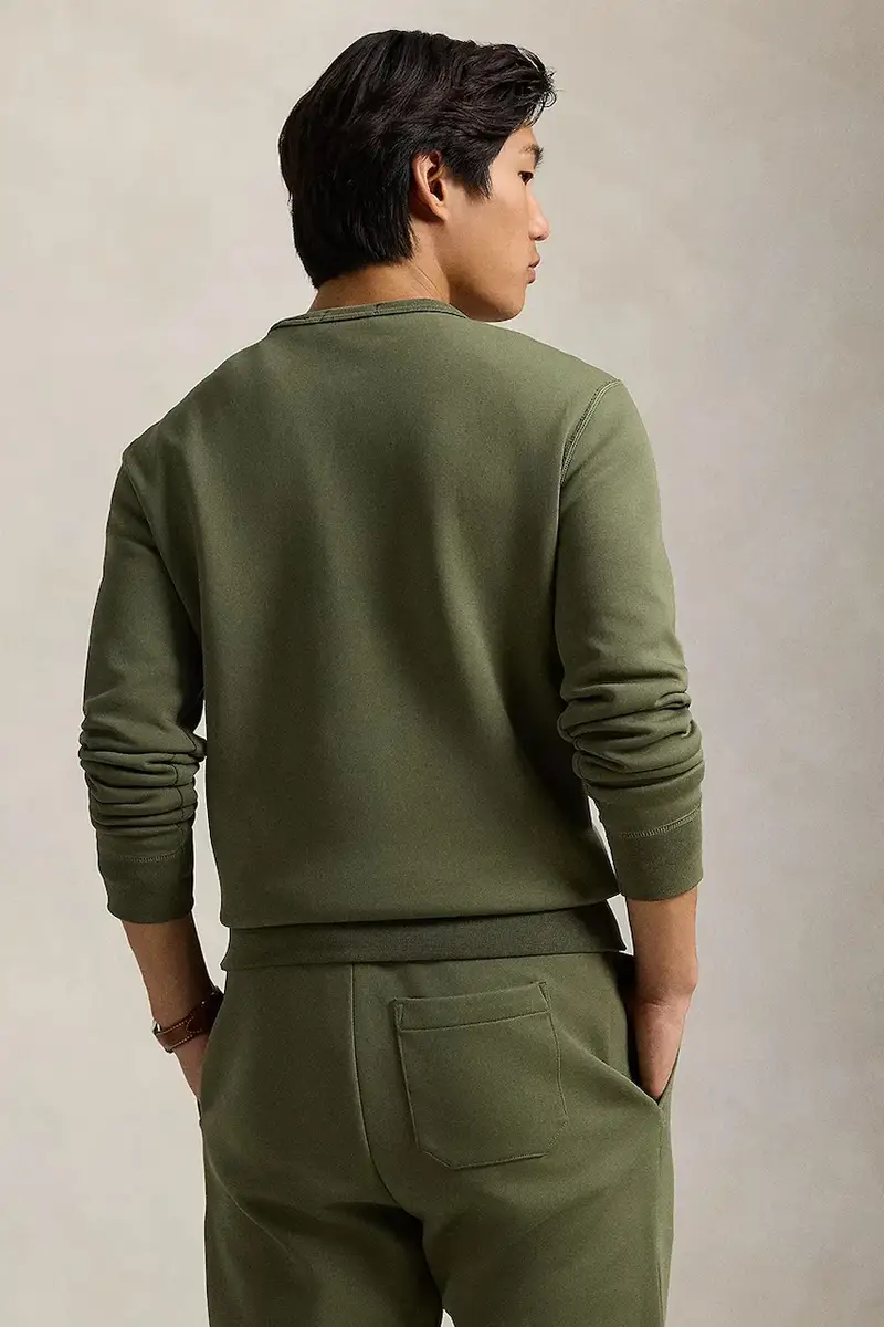 felpa uomo colore verde con applicazione 710957586 miniatura 2