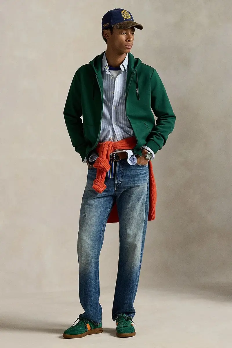 felpa uomo colore verde con cappuccio 710881517 miniatura 3