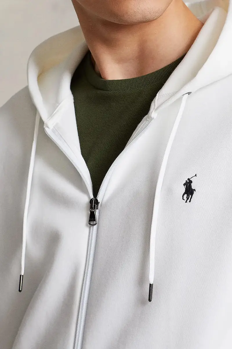 felpa uomo colore verde con cappuccio 710881517 Bianco miniatura 3