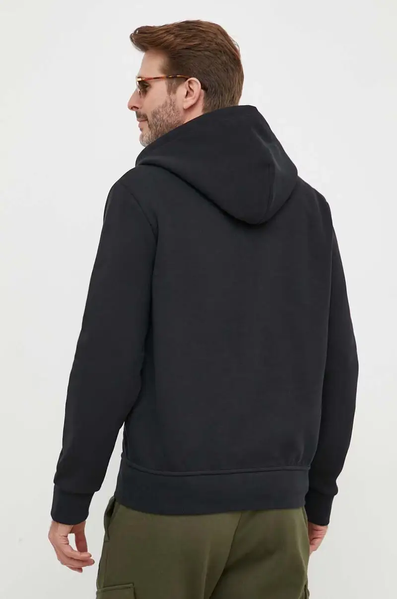 felpa uomo con cappuccio Nero miniatura 3