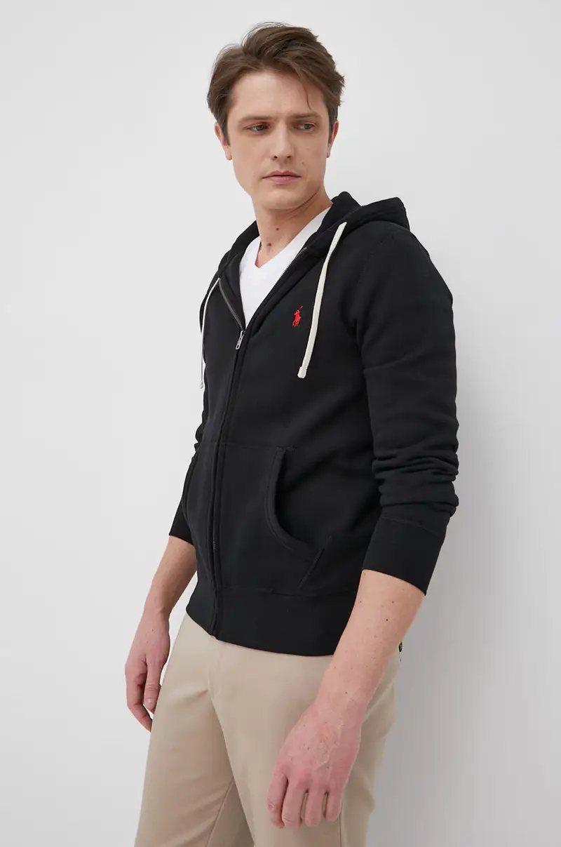 felpa uomo con cappuccio Nero miniatura 2