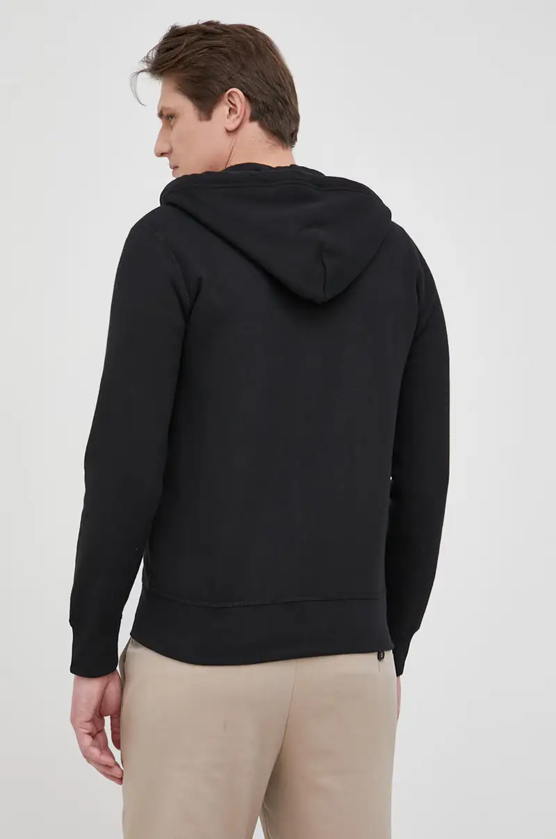 felpa uomo con cappuccio Nero miniatura 3