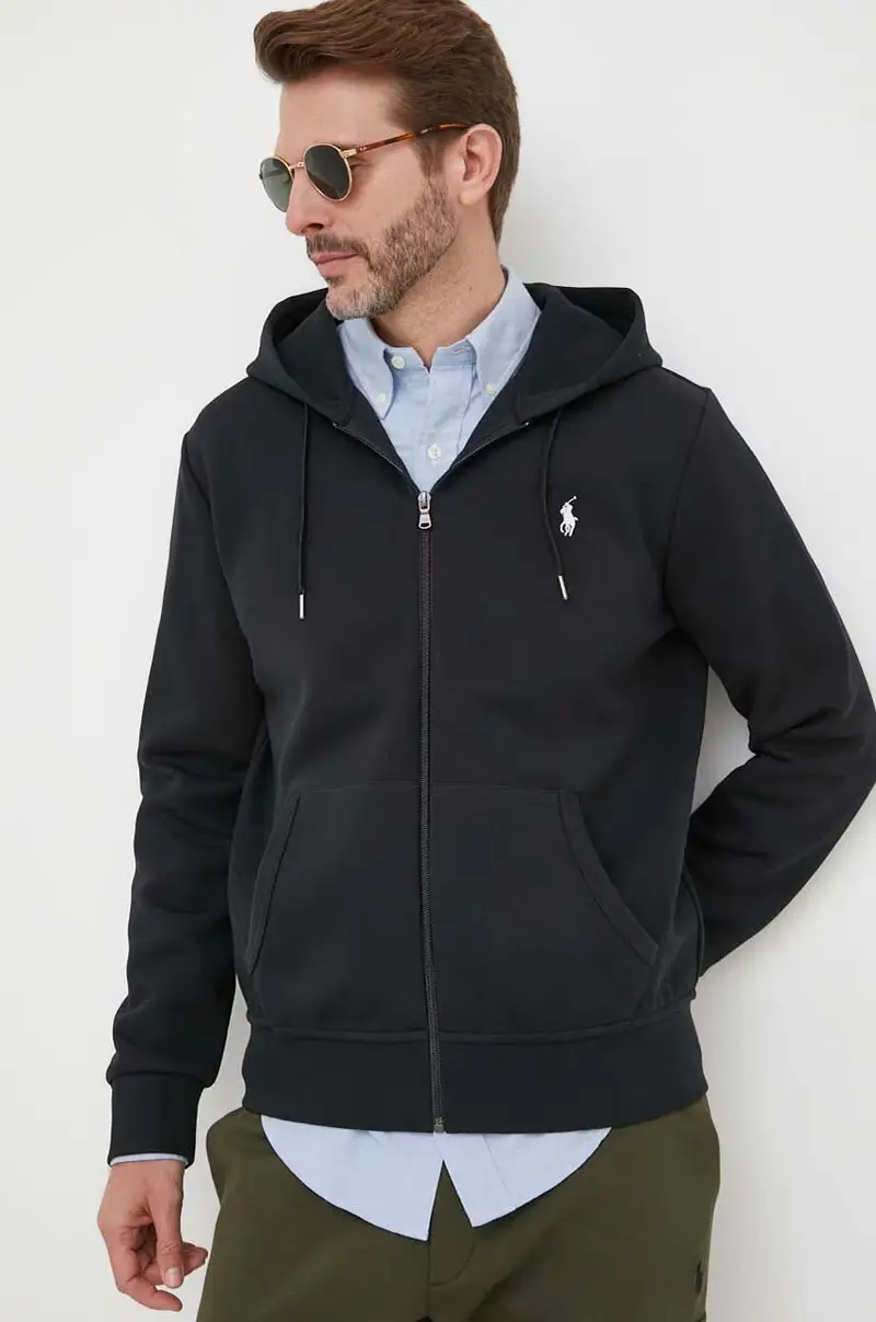 felpa uomo con cappuccio Nero miniatura 4