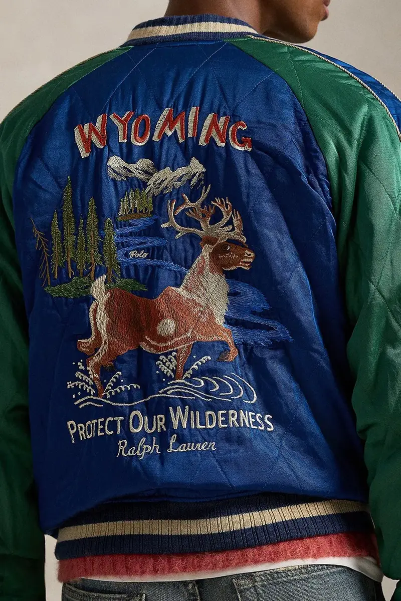 giacca bomber TAKIHYO SATIN.SVNR colore blu 710977856001 miniatura 3