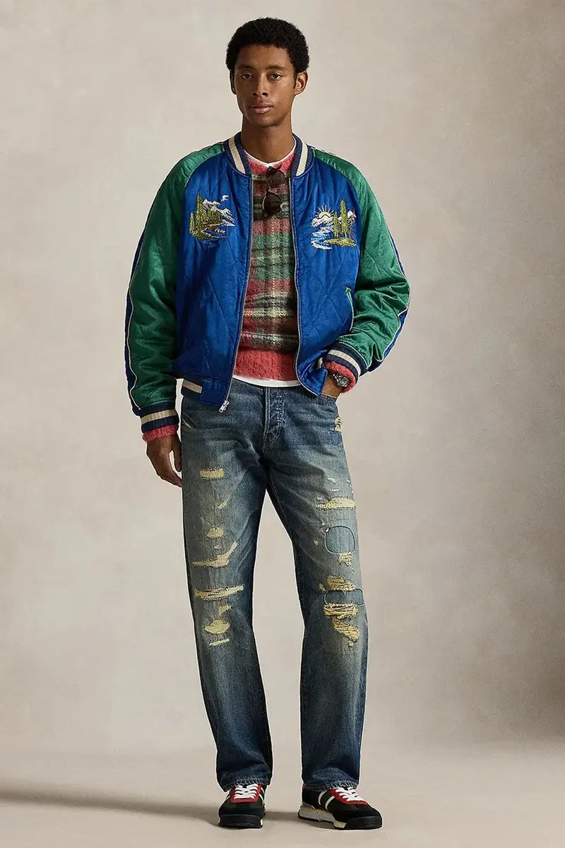 giacca bomber TAKIHYO SATIN.SVNR colore blu 710977856001 miniatura 5