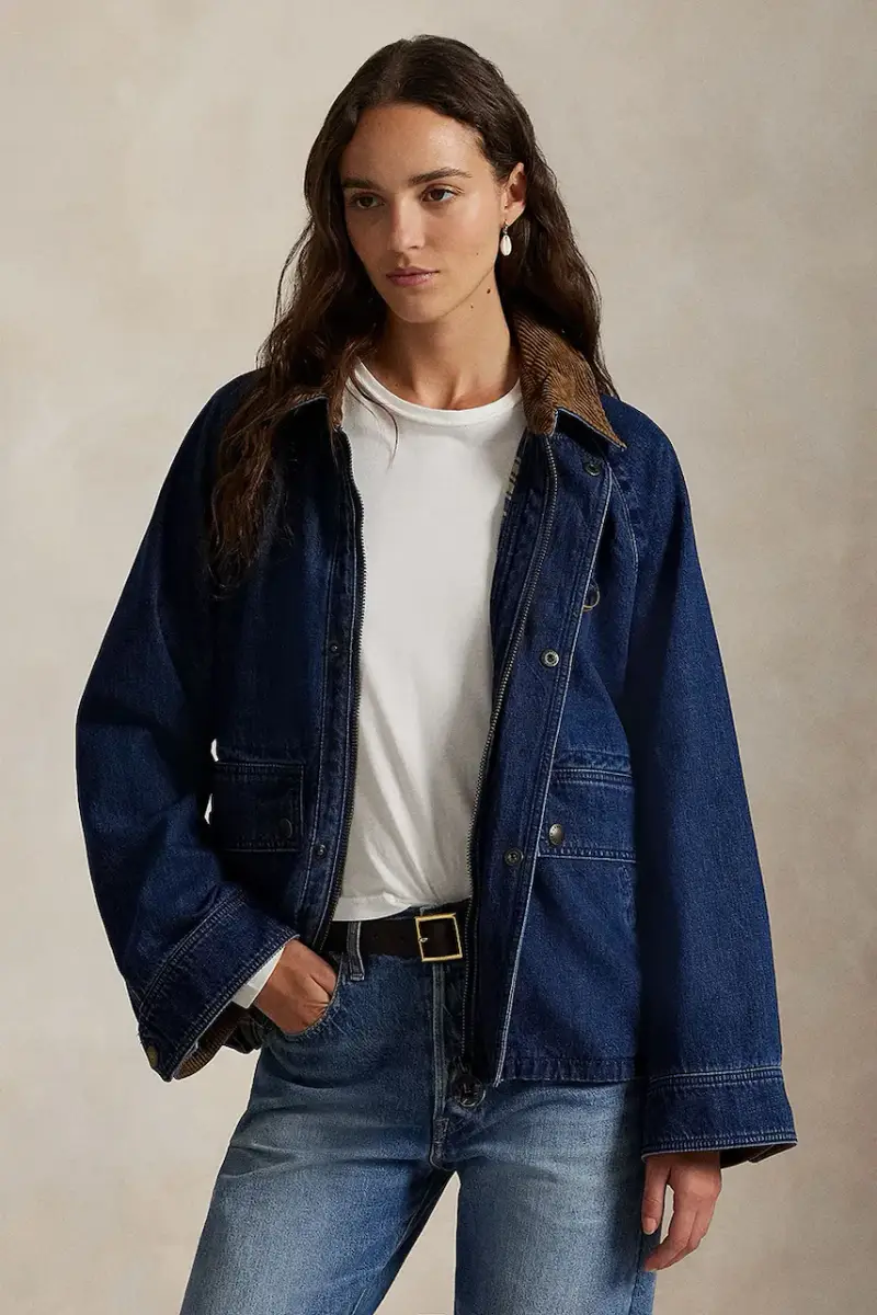 giacca di jeans colore blu 211971233