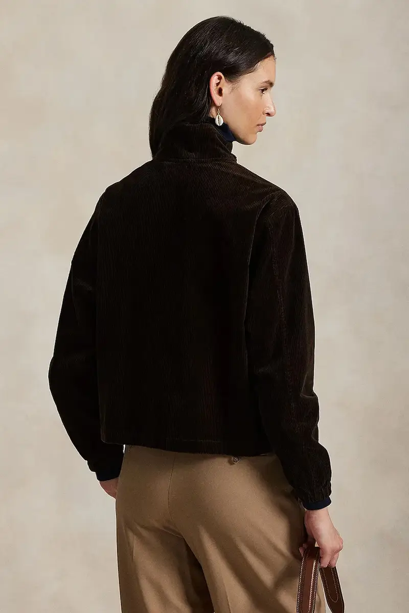 giacca in cotone colore blu navy 211941067 Marrone miniatura 2