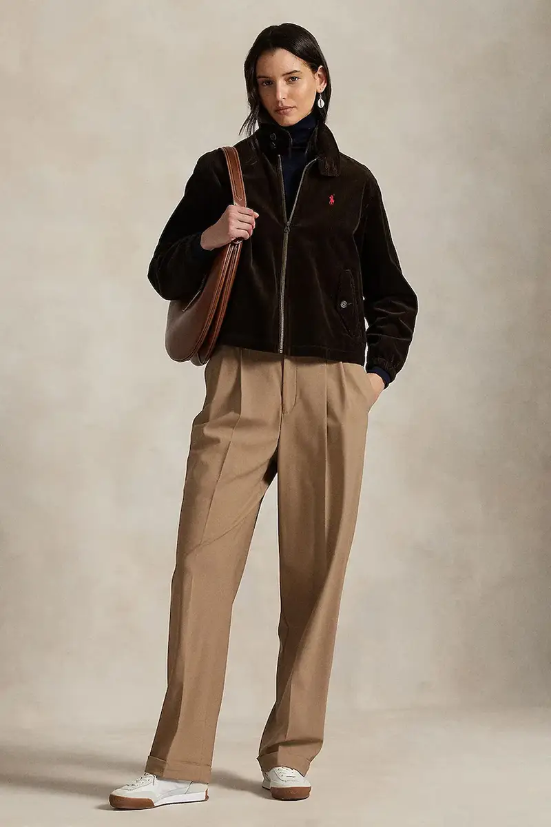 giacca in cotone colore blu navy 211941067 Marrone miniatura 3