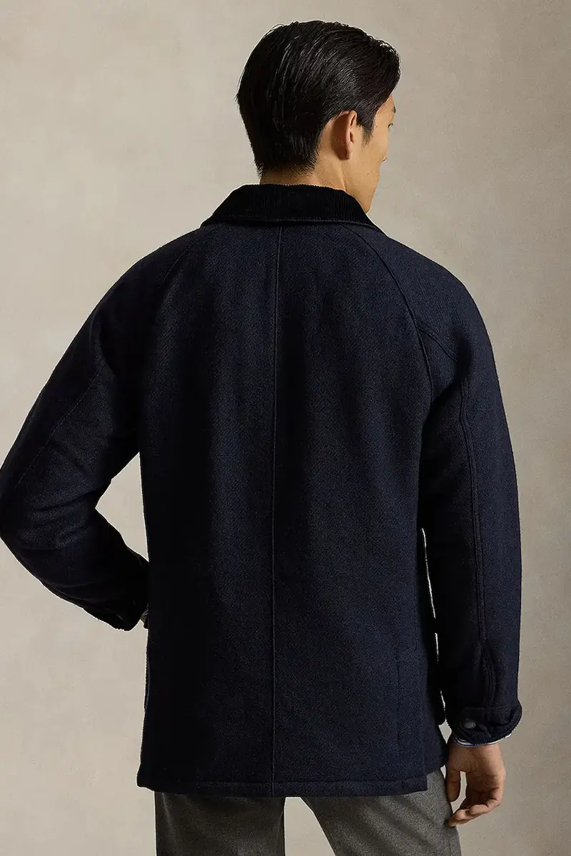 giacca in lana Blu navy miniatura 2