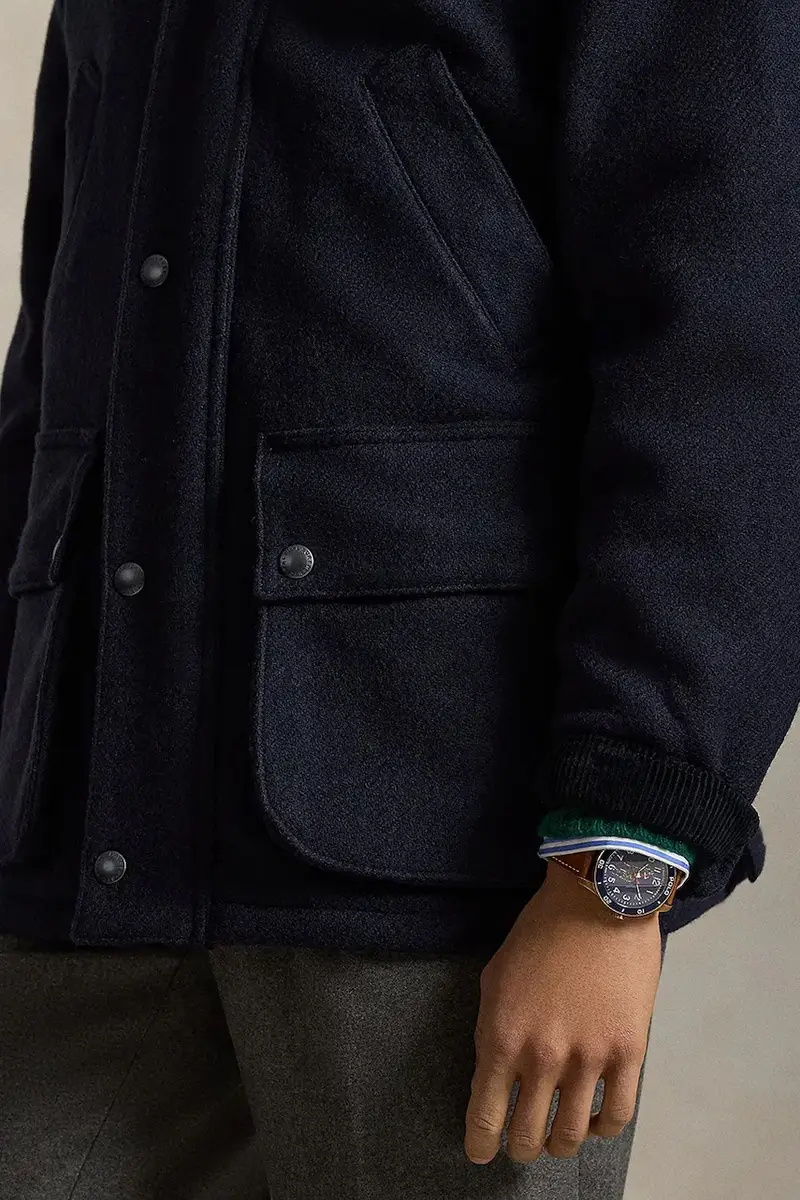 giacca in lana Blu navy miniatura 5