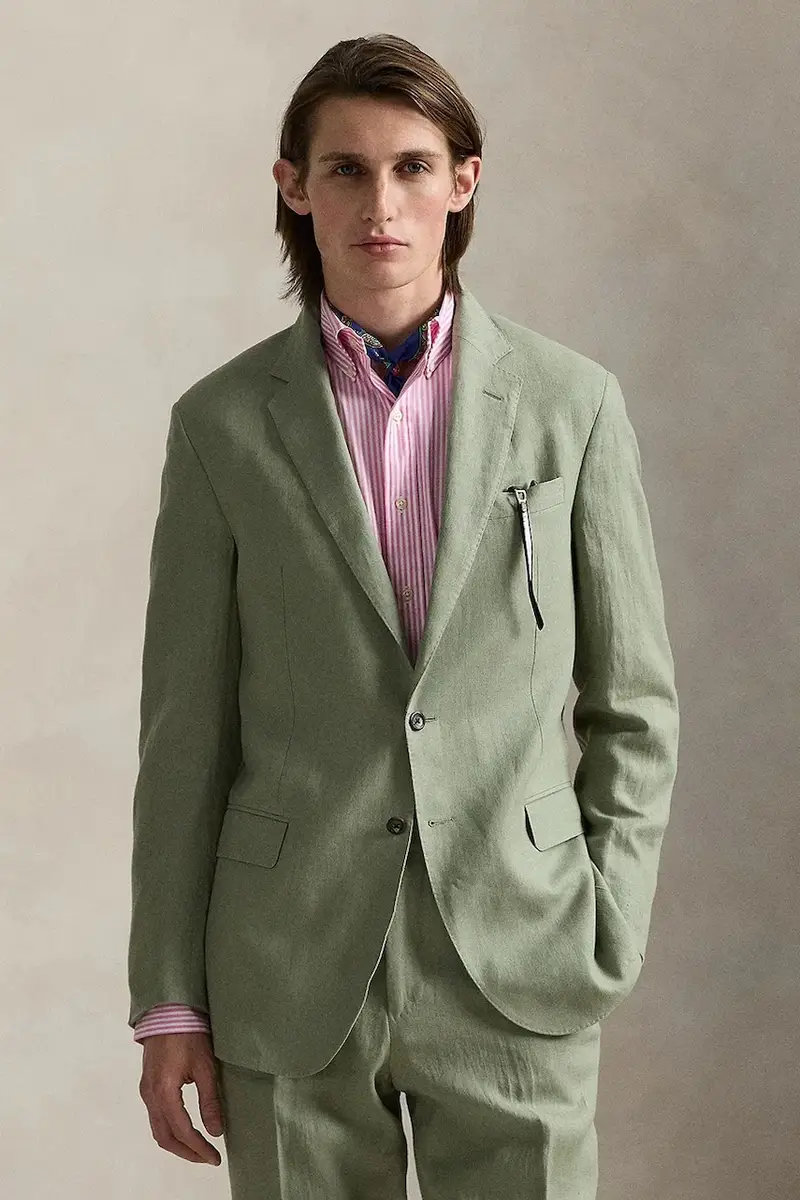 giacca in lino colore verde 715966909