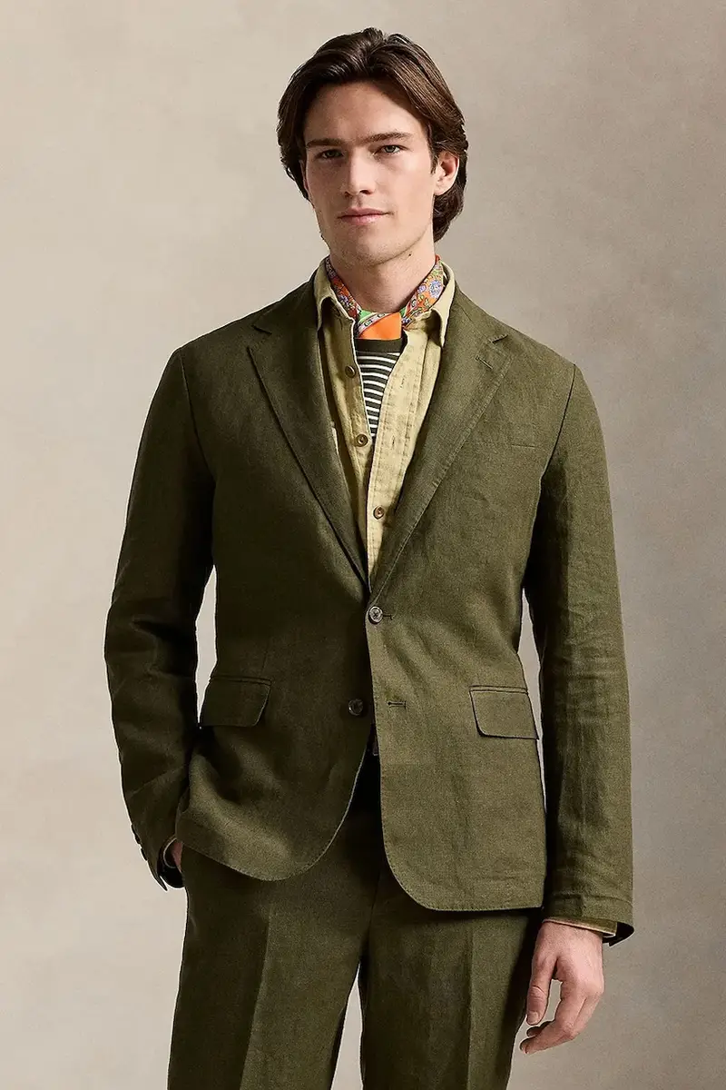 giacca in lino Sportcoat colore verde 715927474