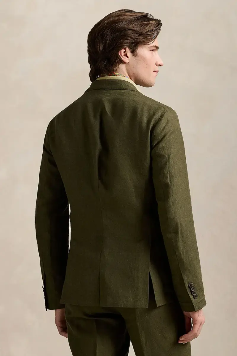 giacca in lino Sportcoat colore verde 715927474 miniatura 2