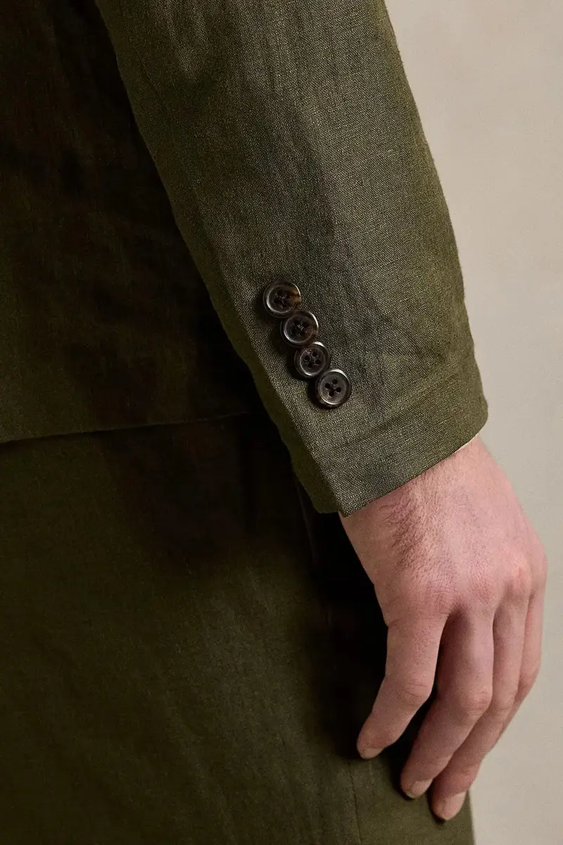 giacca in lino Sportcoat colore verde 715927474 miniatura 3