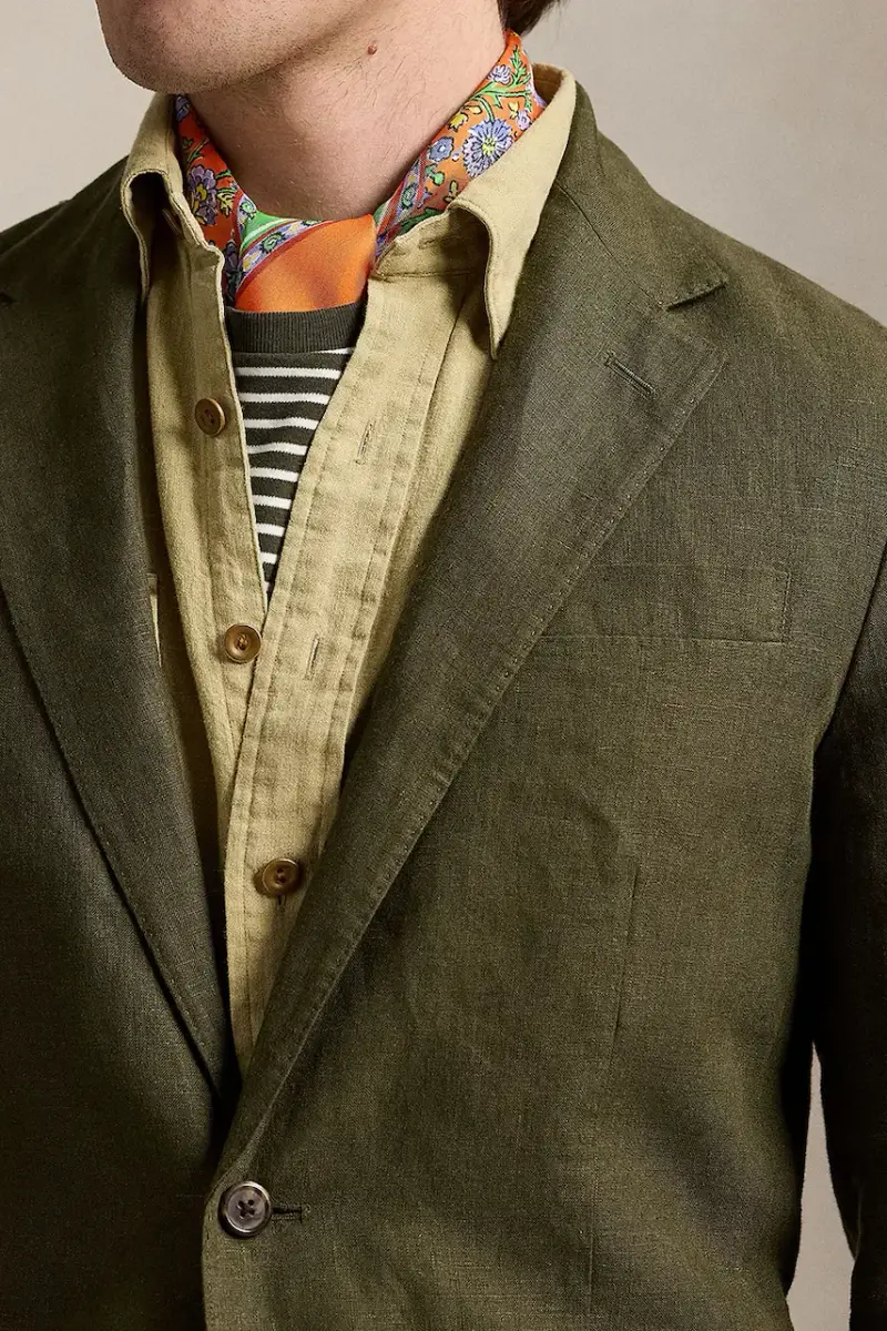 giacca in lino Sportcoat colore verde 715927474 miniatura 4