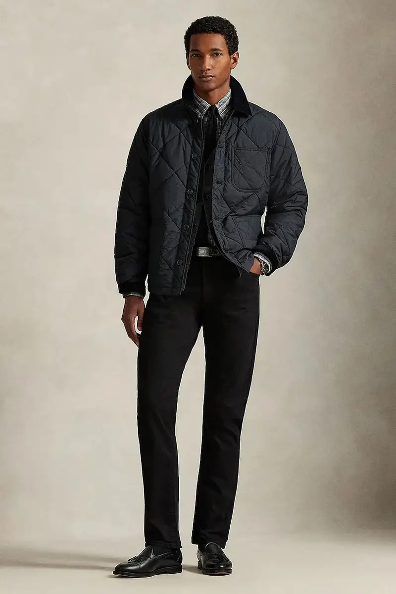 giacca MATTE FINE POLY Nero miniatura 3