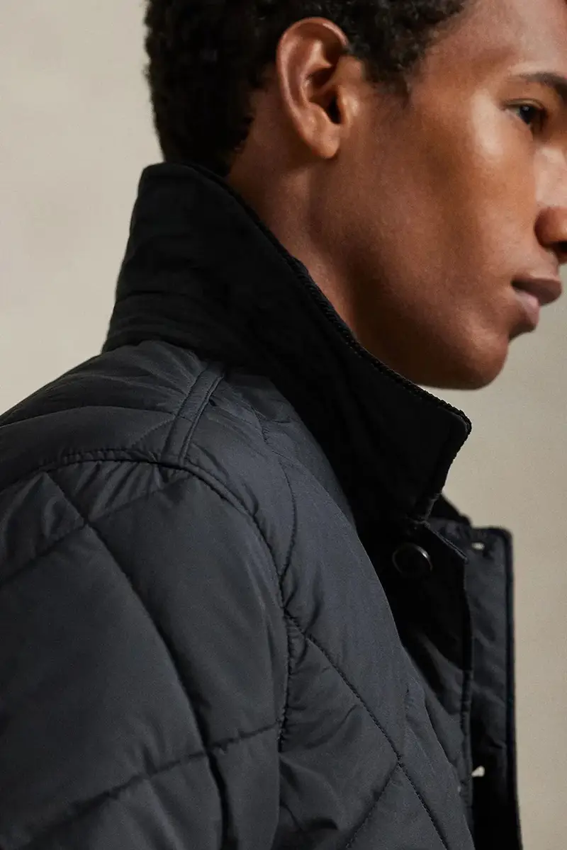 giacca MATTE FINE POLY Nero miniatura 5