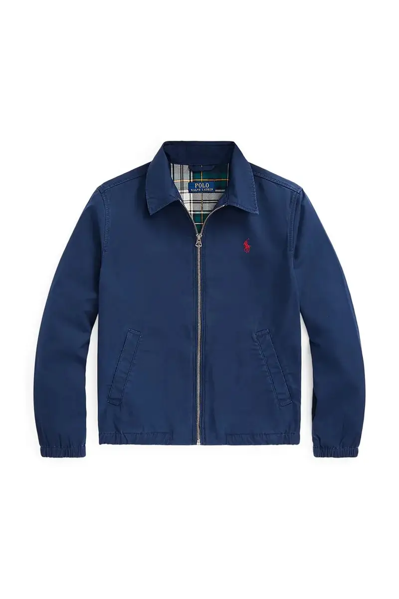 giacca per bambini in cotone colore blu navy 323934661002 miniatura 2