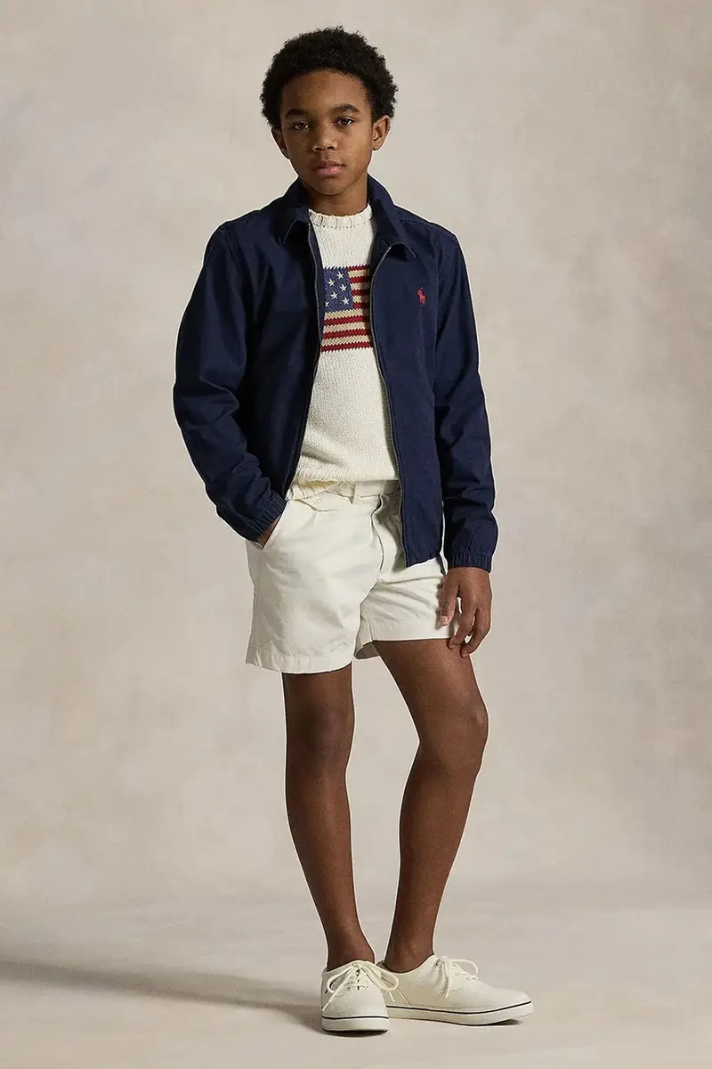 giacca per bambini in cotone colore blu navy 323934661002 miniatura 4