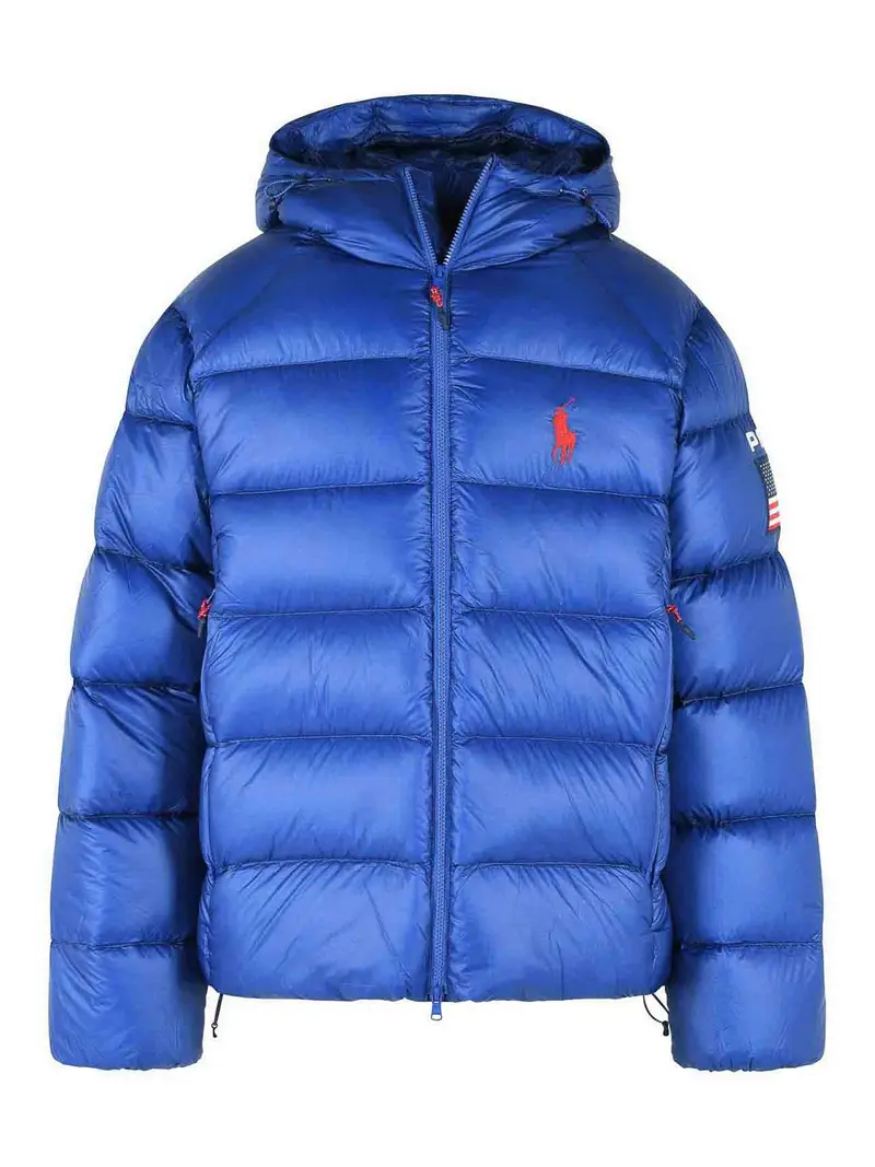 Giubbotto bomber in nylon blu