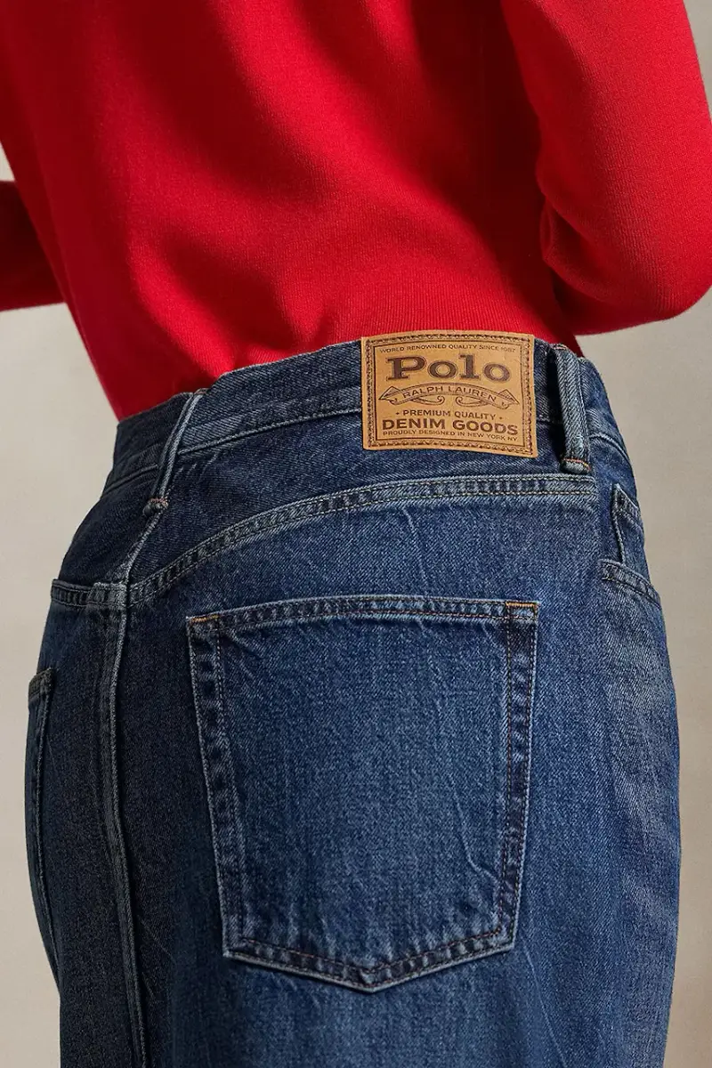 gonna di jeans colore blu navy 211A95501 miniatura 4