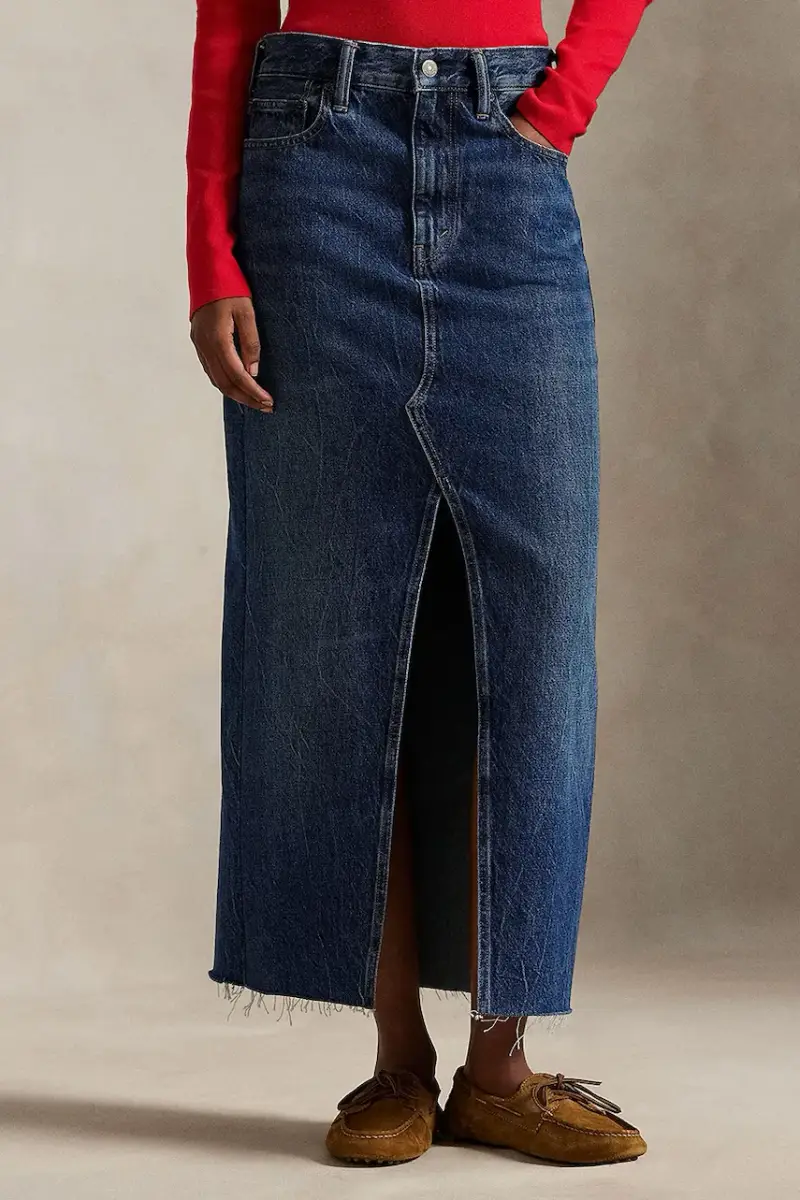 gonna di jeans colore blu navy 211A95501