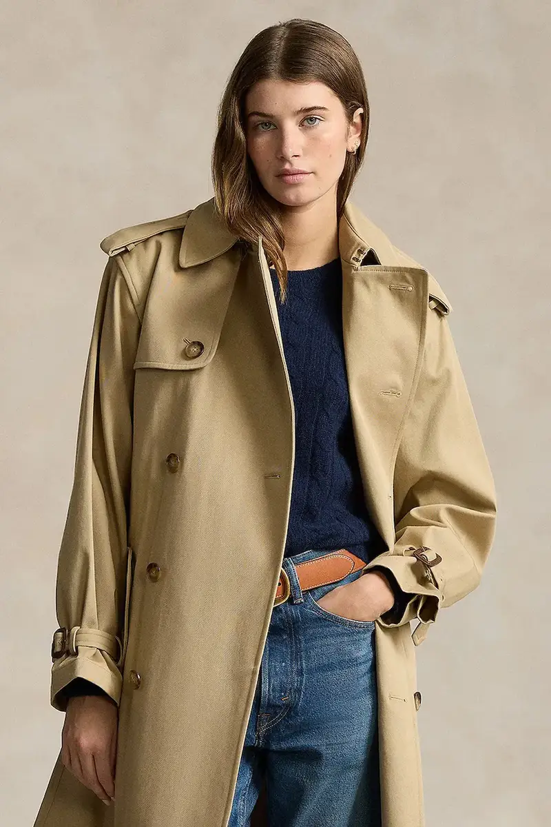 impermeabile di cotone colore beige 211910358 miniatura 3