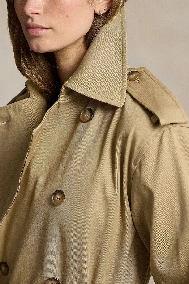 impermeabile di cotone colore beige 211910358 miniatura 4