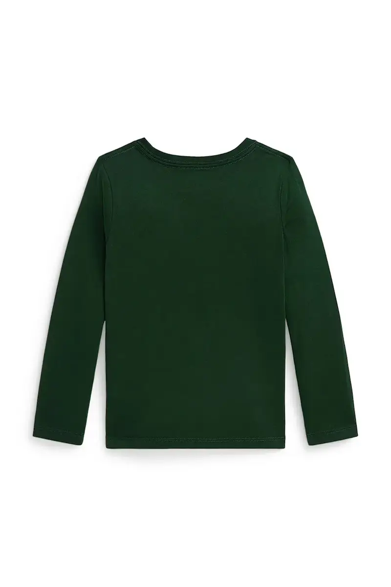 longsleeve in cotone bambino/a colore verde 312P00435500 miniatura 2