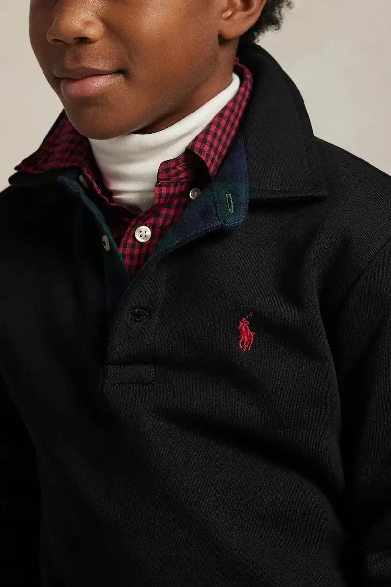 longsleeve in cotone bambino/a Nero miniatura 5