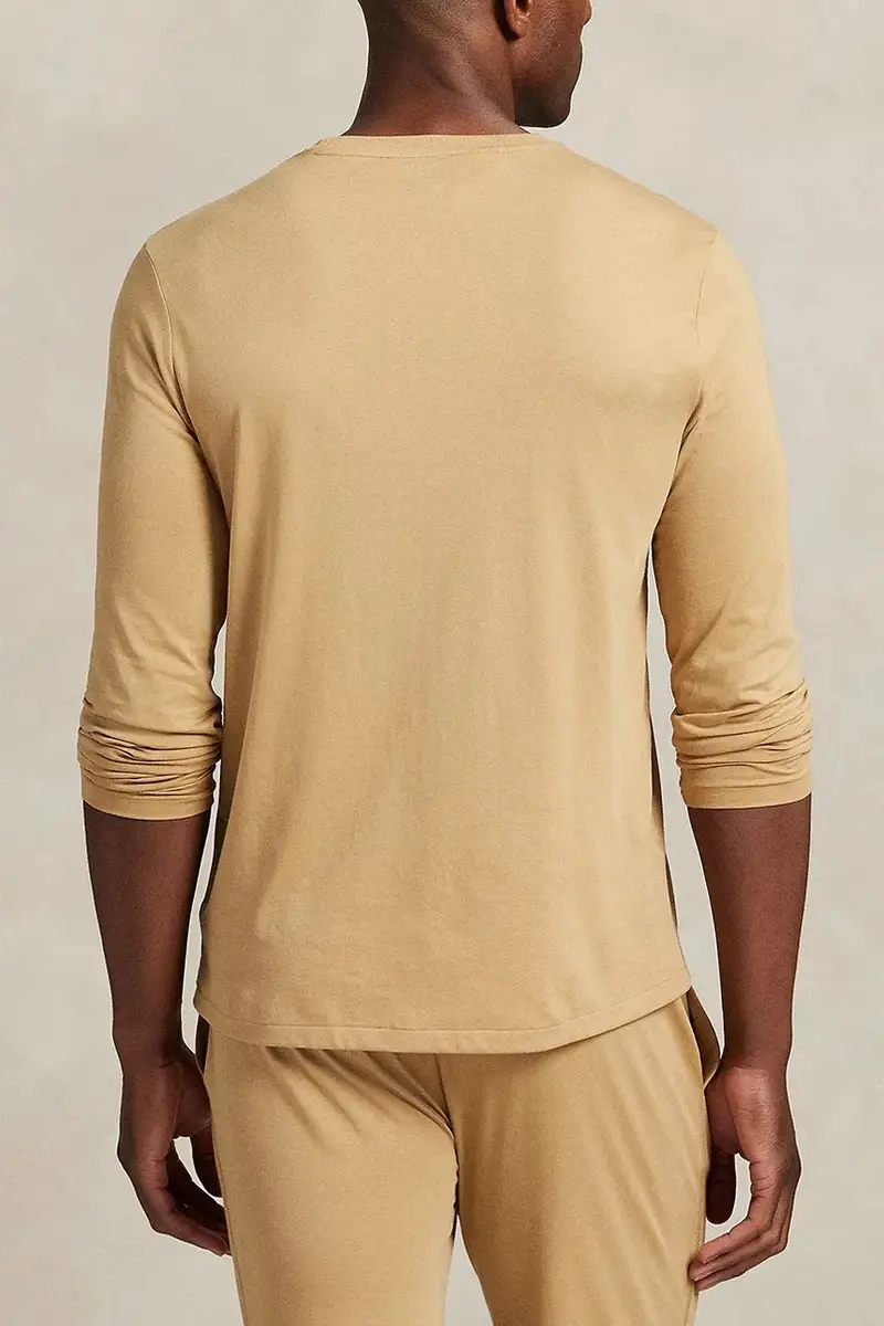 longsleeve pigiama in cotone uomo colore beige 714950582 miniatura 2