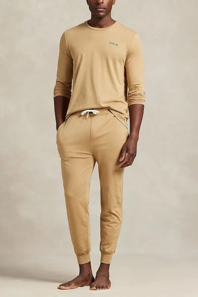 longsleeve pigiama in cotone uomo colore beige 714950582 miniatura 3