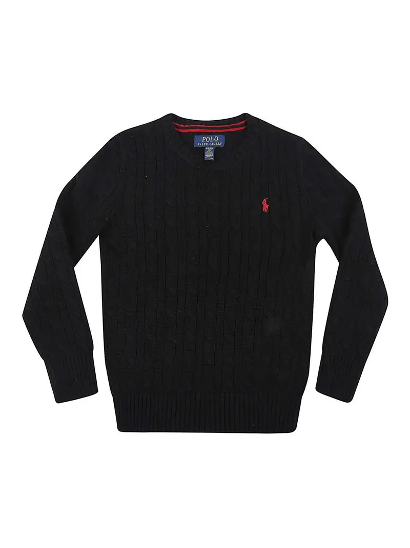 Ls Cable Cn-Tops-Maglione Nero