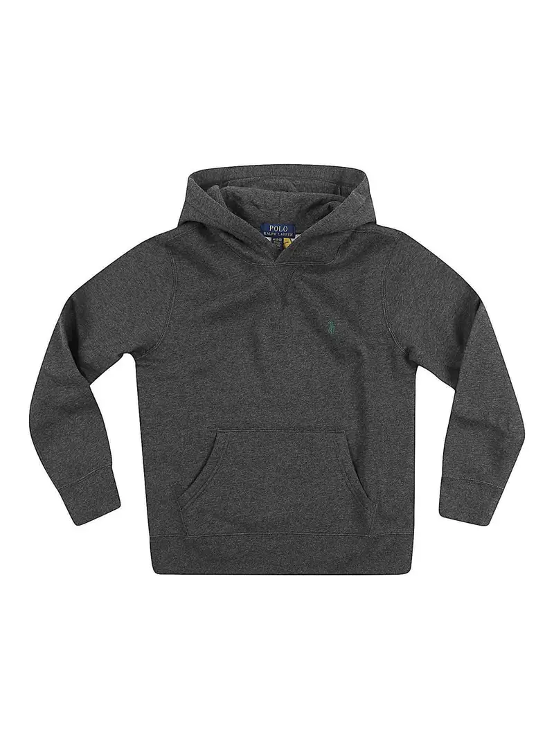 Ls Po Hood-Tops-Knit Grigio