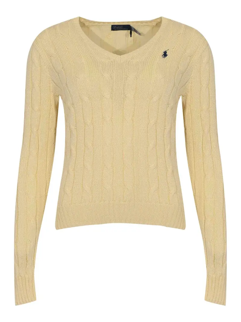 Maglia A Trecce Beige