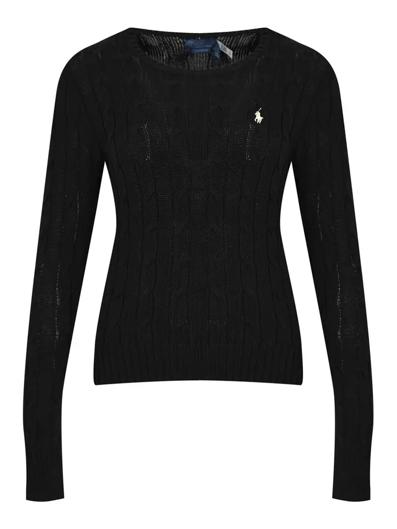 Maglia A Trecce Nero