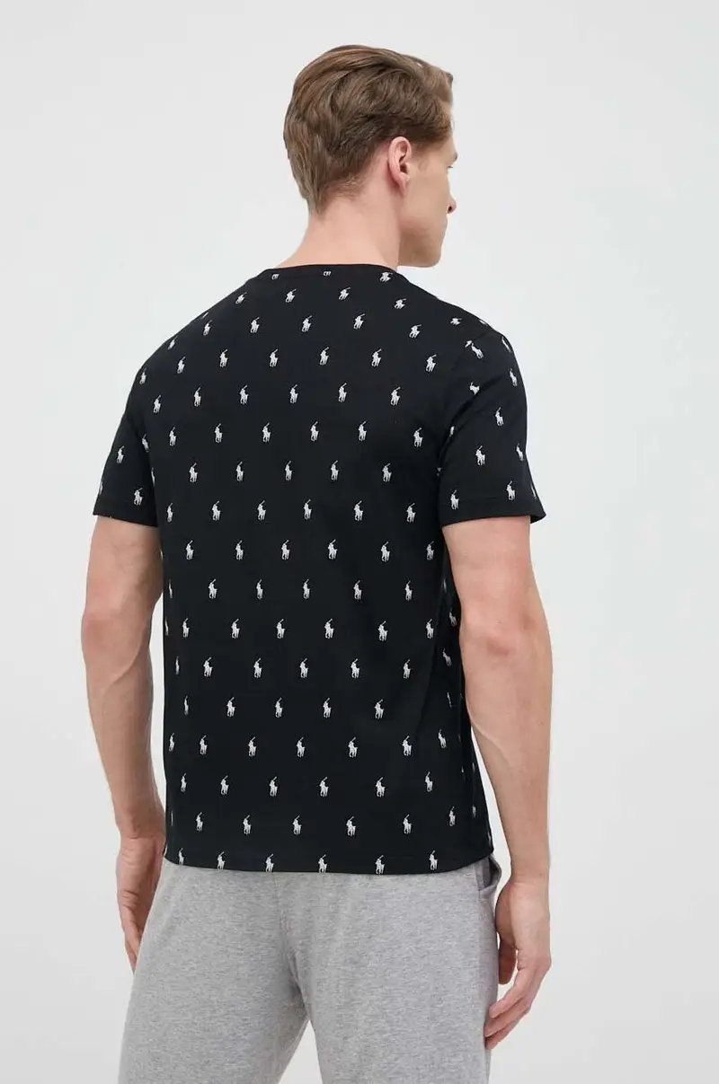 maglieta notte in lana Nero miniatura 3