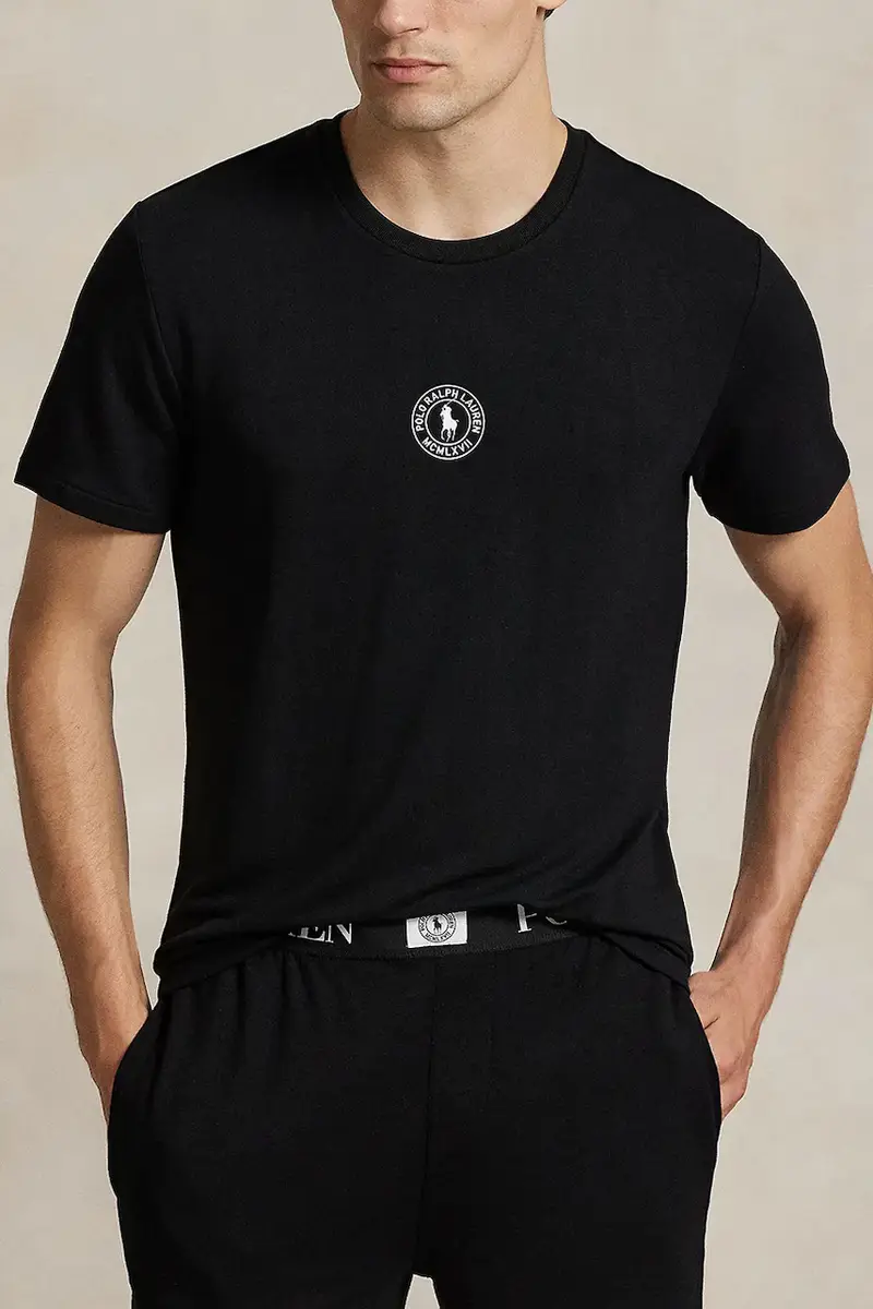 maglieta notte in lana uomo colore nero 714P01951