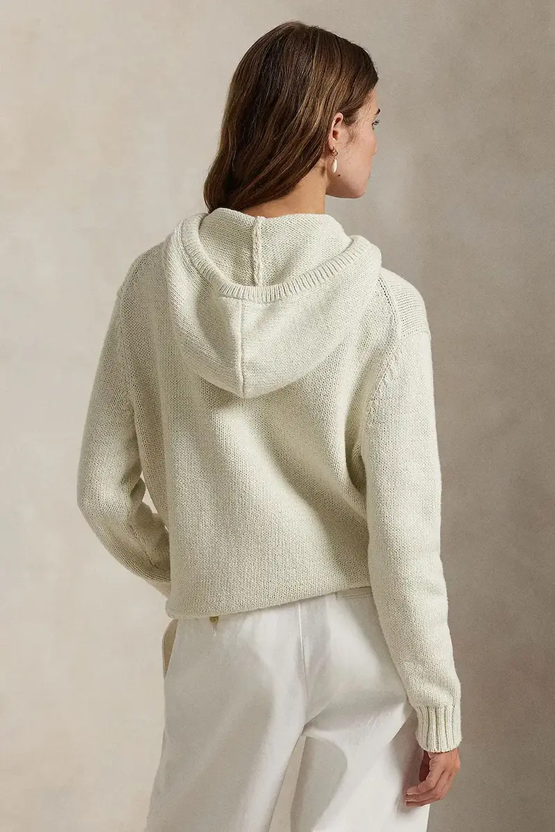 maglione con aggiunta di lino donna colore beige 211972802 miniatura 2