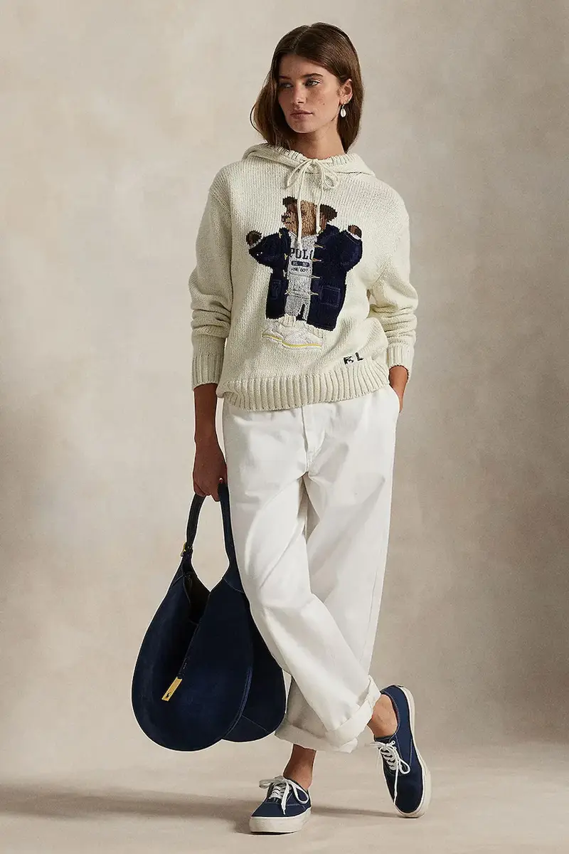 maglione con aggiunta di lino donna colore beige 211972802 miniatura 3