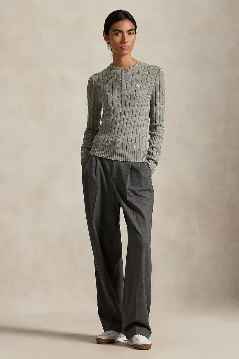 maglione con cashmere Grigio miniatura 3