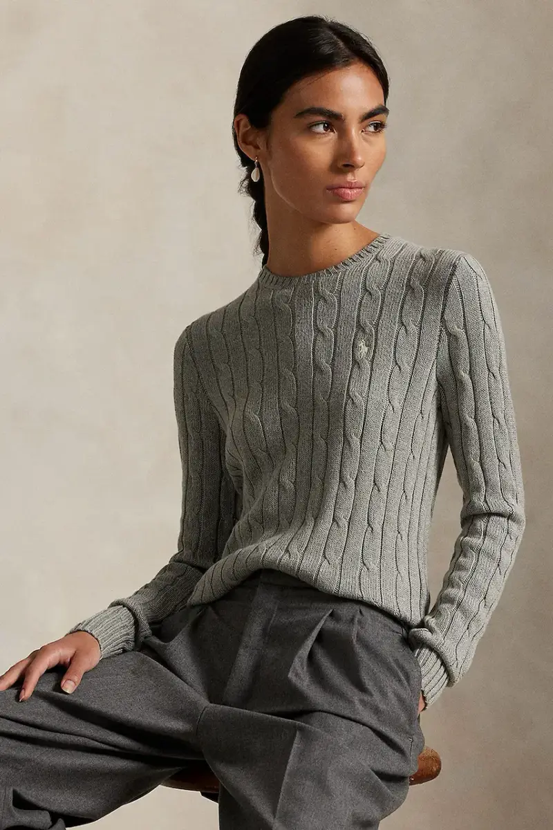 maglione con cashmere Grigio miniatura 5