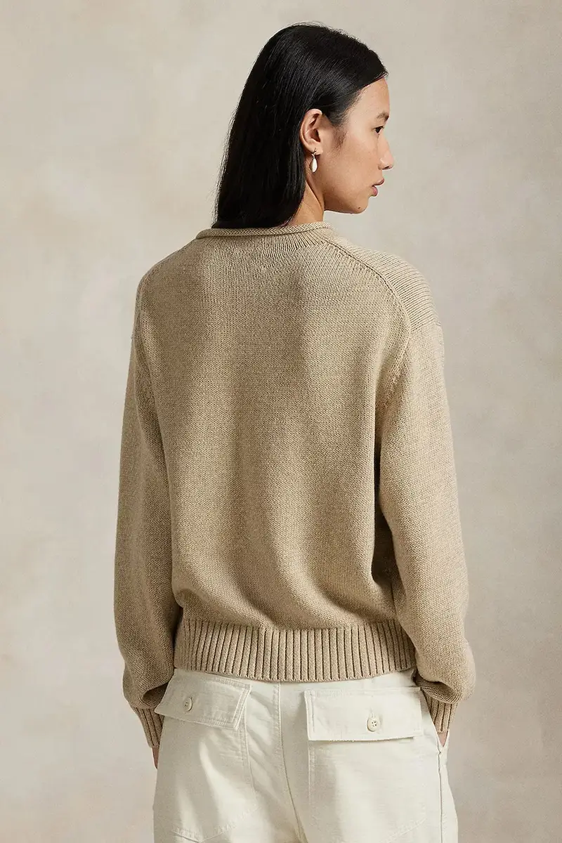 maglione con lana colore beige 211978315 miniatura 2