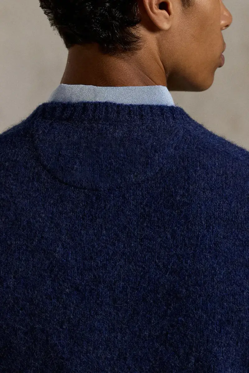 maglione con lana colore blu navy 710979098 miniatura 3