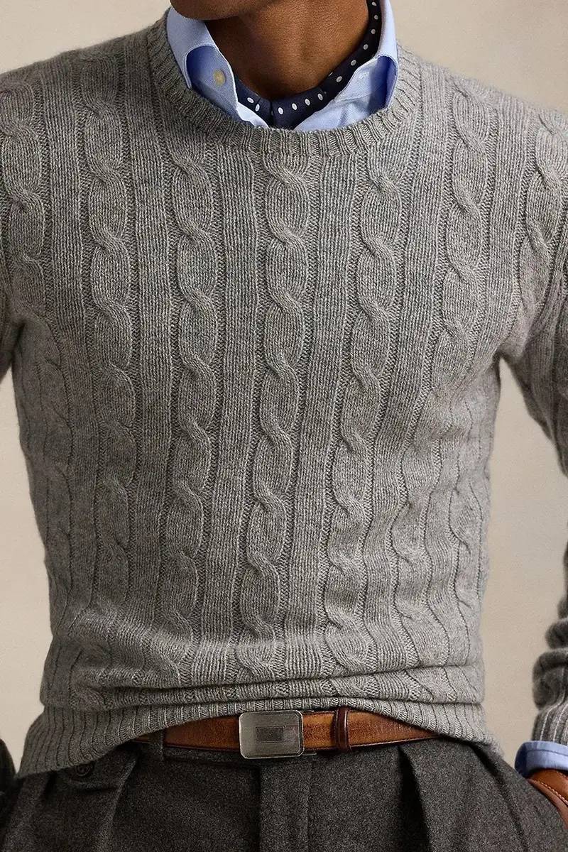 maglione in cachemirie Grigio miniatura 2